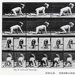 Sequence of crawling child. Date: 1887