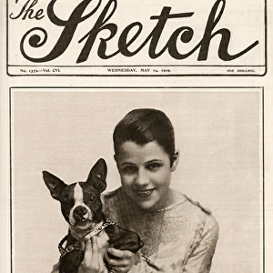 Sketch front cover - Miss Frances White and her dog
