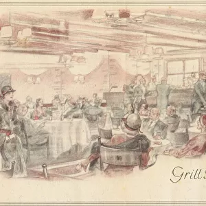 Sketch of the Grill Room in the Eden Hotel, Berlin (1920s) Date: 1920s