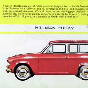 A small red Hilllman Husky