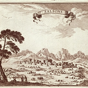 Spain (19th c. ). Solsona. Engraving of the work
