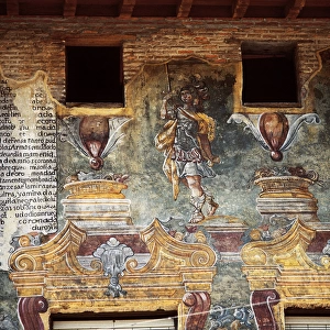 Spain. Basque Country. Villaro. Paintings of Palace of Risca