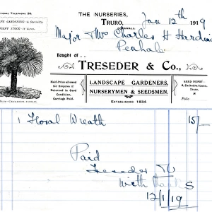 Stationery, Treseder & Co, Truro, Cornwall