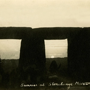 Stonehenge, England - sunrise on Midsummer Day