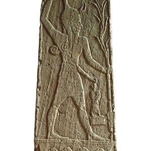 The storm-god Baal. Mesopotamian art. Relief