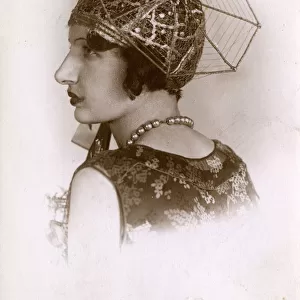 Stunning portrait - Chic French girl in Spiders Web Cap