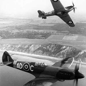 Supermarine Spitfire PRXIX PM631 and Hawker Hurricane