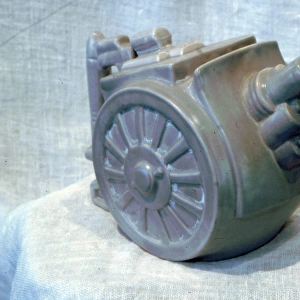 Teapot in the shape of a Howitzer artillery gun, WW1