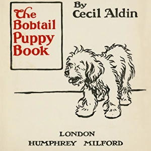 Title page design by Cecil Aldin, The Bobtail Puppy Book