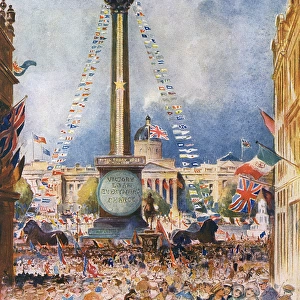 Trafalgar Square during the Victory Loan period, 1919
