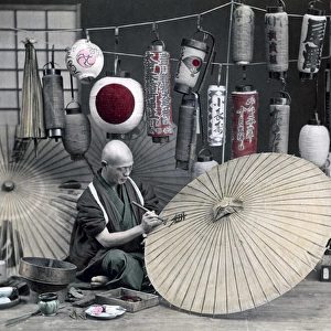 Umbrella maker, Japan, circa 1880s
