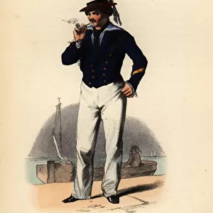 Uniform of a second mate, second maitre, French Navy, 1844