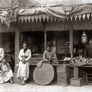 Vegetable stall, Jerusalem, Palestine (Israel) circa 1880s