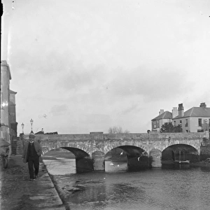 View of the New Bridge, Haverfordwest, South Wales