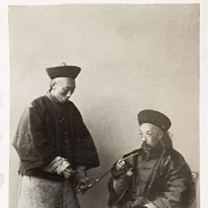 Vintage 19th century photograph: John Thomson carte de visite China: chief magistrate