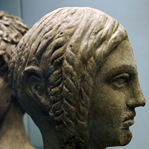 Votive bust of a woman. Terracotta. 300-200 BC. Etruscan art
