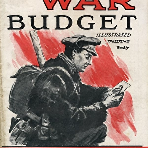 The War Budget - British Tommy reads letter from home