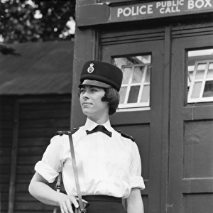 Woman police officer in new Hartnell uniform, London