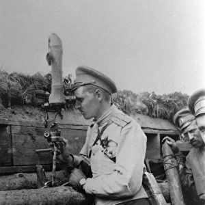 WW1 - Russian Officer using a Periscope