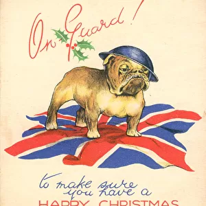 WW2 British Bulldog Christmas Card