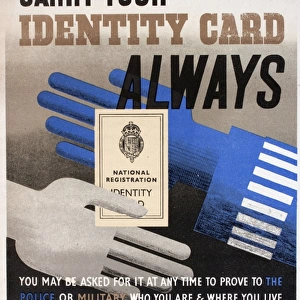 WW2 poster, Carry Your Identity Card Always