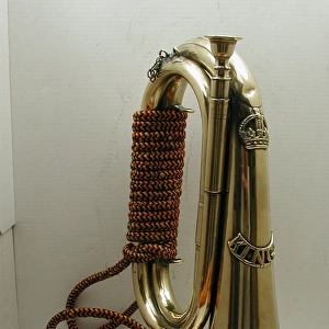WWI bugle with the badge of the Kings (Liverpool) Reg