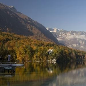 Lake Bohinj in autumn. Triglav National Park, Julian Alps, Slovenia