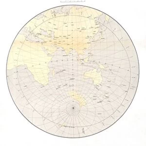 1874 Transit of Venus chart, egress 1