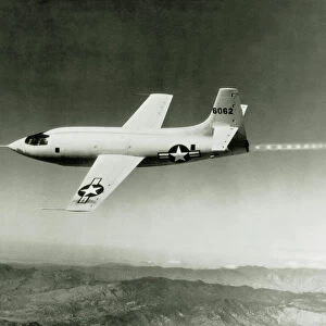 Bell X-1 in flight, the first supersonic aircraft
