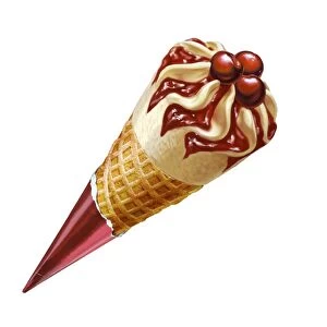 Ice cream cone, artwork F007 / 8257