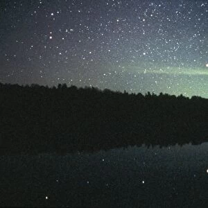Meteor over lake