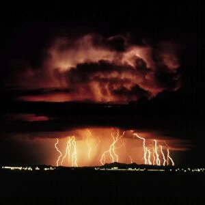 Thunderstorm at night near Tucson