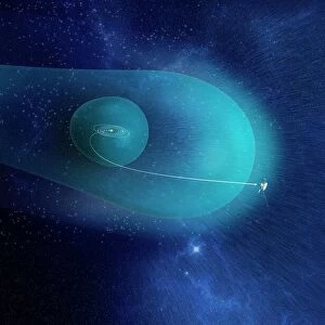 Voyager probe trajectory, artwork C018 / 0285
