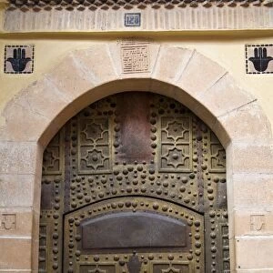 Ancient door, Medina, Marrakech (Marrakesh), Morocco, North Africa, Africa
