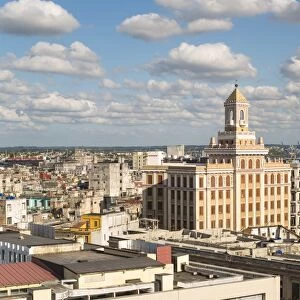 Architecture from an elevated view near the Malecon, Havana, Cuba, West Indies, Central