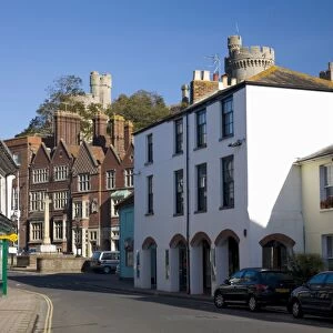 An attractive corner of the High Street, Arundel, West Sussex, England