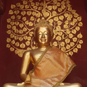 Buddha statue in Wat Phan On, Chiang Mai, Thailand, Southeast Asia, Asia