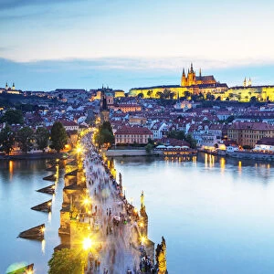 Charles Bridge, Prague Castle and St. Vitus Cathedral, Prague, UNESCO World Heritage Site