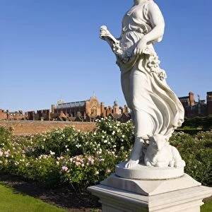 Classical statue in the Rose Garden, Hampton Court Palace, Borough of Richmond upon Thames