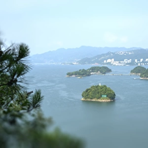 A cluster of islets at Thousand Islands Lake, Chunan, Zhejiang, China, Asia