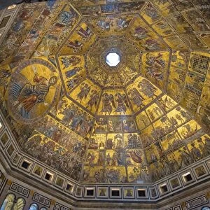 Dome of Battistero San Giovanni, UNESCO World Heritage Site, Florence, Tuscany, Italy