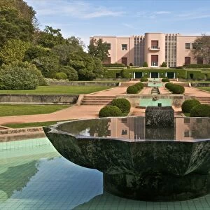 Fountains and basins in the gardens of Serralves Foundation Museum of Modern Art