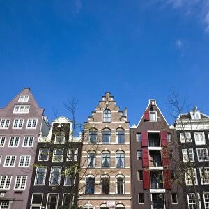 Gabled houses on the Leidsegracht canal, Amsterdam, Netherlands, Europe