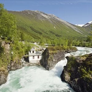 Holsbrua waterfall, Western Norway, Norway, Scandinavia, Europe