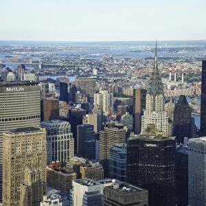 Manhattan skyline with the Chrysler Building in view, Manhattan, New York City, New York, United States of America, North America
