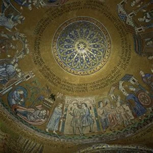 Mosaics inside St. Marks Basilica, Venice, Veneto, Italy, Europe
