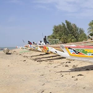 Pirogues or fishing boats, Fishing Village, Saly, Senegal, West Africa, Africa