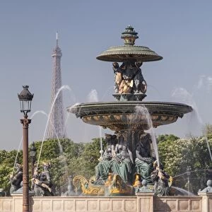 Place de la Concorde and The Eiffel Tower, Paris, France, Europe