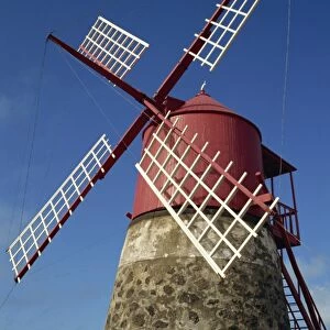 Restored mill, Madalena, Pico, Azores, Portugal, Europe
