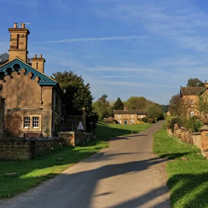 Spring morning at Edensor, Estate Village at Chatsworth, home of Duke of Devonshire